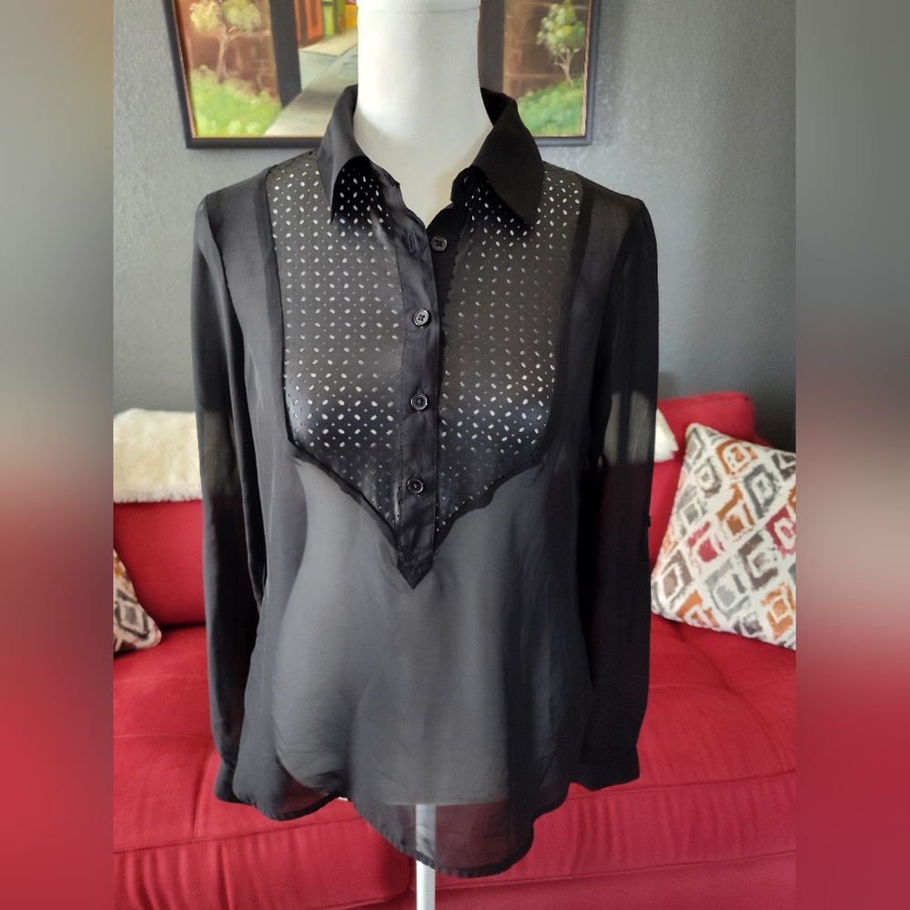 Fabulous Material Girl Size XS Sheer Black